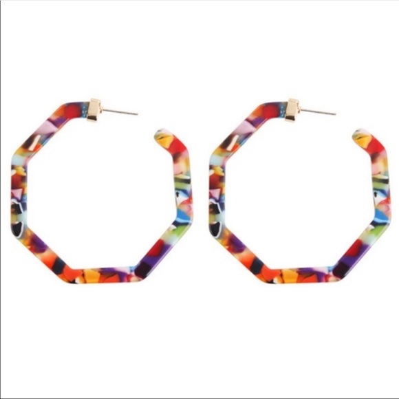 Trendy Jewels Jewelry - FINAL ⬇️ 🔺1 LEFT🔺Multicolor, hexagon, large hoop